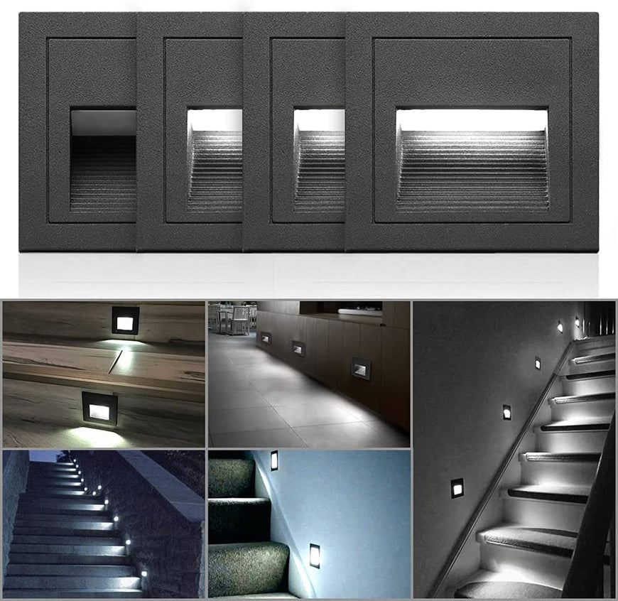 3W LED Recessed Wall Lamp Cool White Led Stair Light