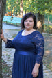 Plus Size NAVY Mother Of Bride Maxi Dress