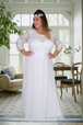 Plus Size WHITE Maxi Bridal Dress