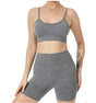 Yoga Outfits 2 Piece Set Workout Gym High Waist Leggings with Sport Bra Set (L)