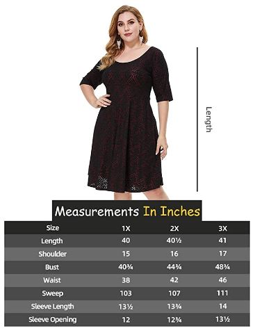 Women's Plus Size Lace Dress 